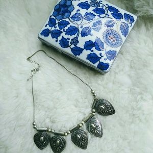 Urban Outfitters Silver Western Statement Necklace